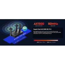 Cudy WR1500 v1 Ασύρματο Router Wi‑Fi 6 με 3 Θύρες Gigabit