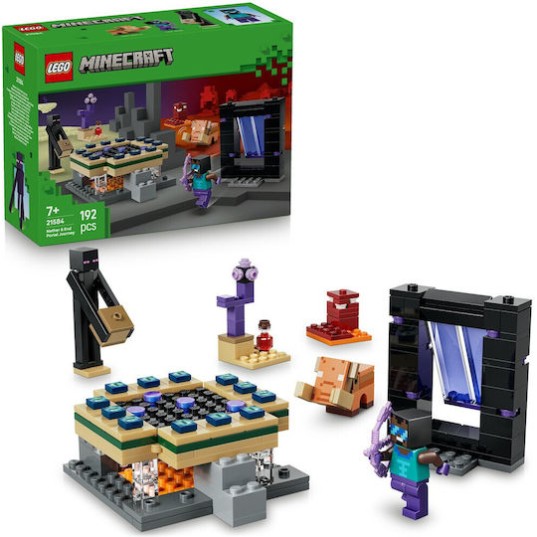 LEGO Minecraft Nether & End Portal Journey για 7+ Ετών 192τμχ