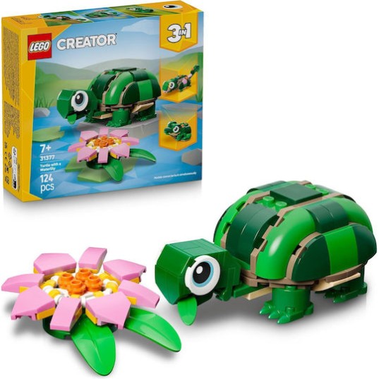 LEGO Creator 3-in-1 Turtle with a Water Lily Flower για 7+ Ετών 124τμχ