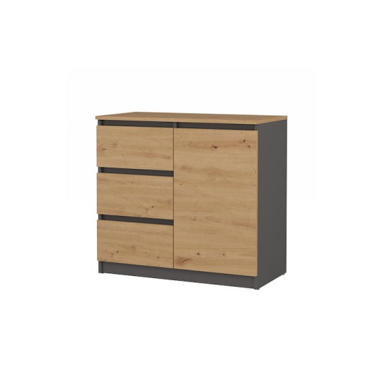 Malwa 1d3s/ba Anthracite Artisan Chest Drawers