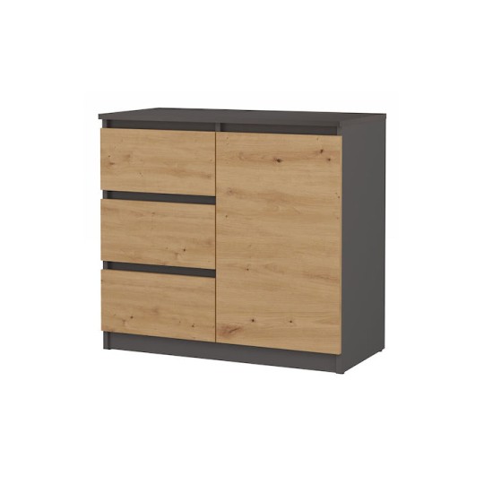 Malwa 1d3s Chest Drawers Anthracite Artisan