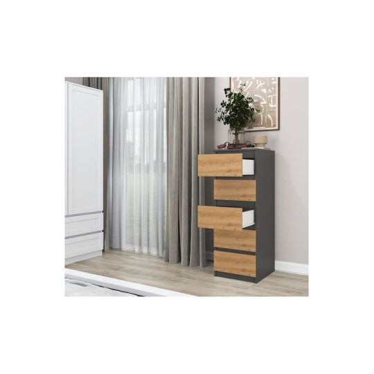 Malwa W5 Anthracite Artisan Chest Drawers