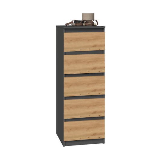 Malwa W5 Anthracite Artisan Chest Drawers