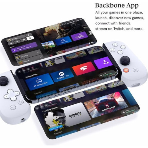 Backbone One Playstation Ενσύρματο Gamepad για iOS Λευκό