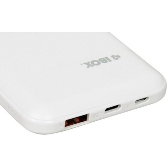 iBox Power Bank 10000mAh με Θύρα USB-A Power Delivery Λευκό