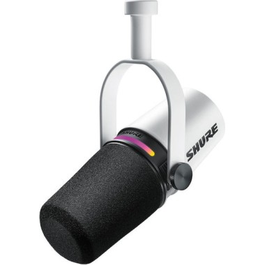 Shure MV7+ Δυναμικό Μικρόφωνο Shock Mounted για Φωνητικά σε Λευκό Χρώμα
