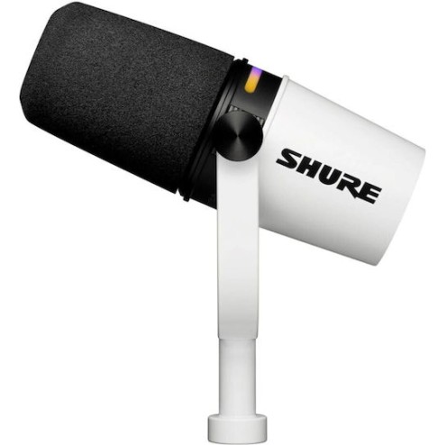 Shure MV7+ Δυναμικό Μικρόφωνο Shock Mounted για Φωνητικά σε Λευκό Χρώμα