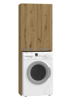 Topeshop Pola DD Ντουλάπι Μπάνιου Πλυντηρίου 64x30x183cm Oak