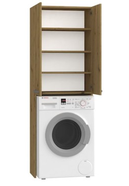 Topeshop Pola DD Ντουλάπι Μπάνιου Πλυντηρίου 64x30x183cm Oak
