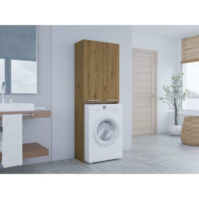 Topeshop Pola DD Ντουλάπι Μπάνιου Πλυντηρίου 64x30x183cm Oak