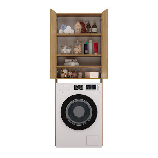 Topeshop Pola DD Ντουλάπι Μπάνιου Πλυντηρίου 64x30x183cm Oak