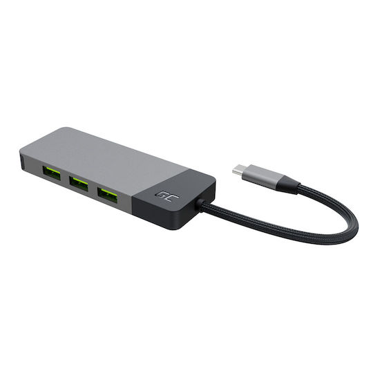 Green Cell HUBGC01 USB-C Docking Station με HDMI PD Γκρι