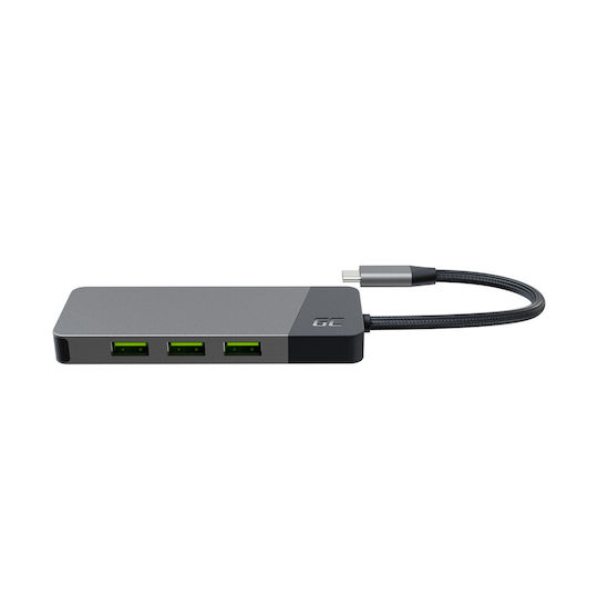 Green Cell HUBGC01 USB-C Docking Station με HDMI PD Γκρι