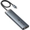 Vention 8-in-1 USB-C Docking Station με HDMI 4K PD Ethernet Γκρι