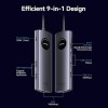 Vention 9-in-1 USB-C Docking Station με HDMI 4K PD Ethernet και σύνδεση 2 Οθονών Γκρι