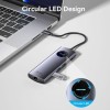 Vention 9-in-1 USB-C Docking Station με HDMI 4K PD Ethernet και σύνδεση 2 Οθονών Γκρι