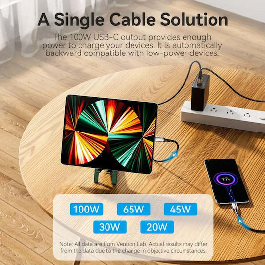 Vention USB-C Docking Station με 4K PD Ethernet Γκρι (TGVHB)