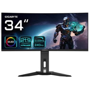 Gigabyte MO34WQC2 Ultrawide QD-OLED HDR Curved Gaming Monitor 34
