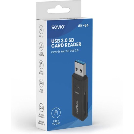Savio Card Reader USB 3.0 για SD ()