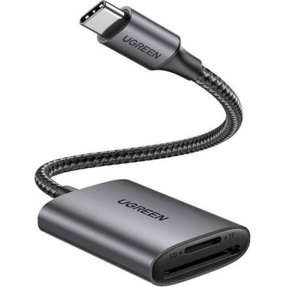Ugreen CM401 Card Reader Type-C για SD/microSD Γκρι