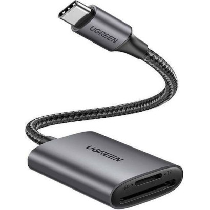 Ugreen CM401 Card Reader Type-C για SD/microSD Γκρι