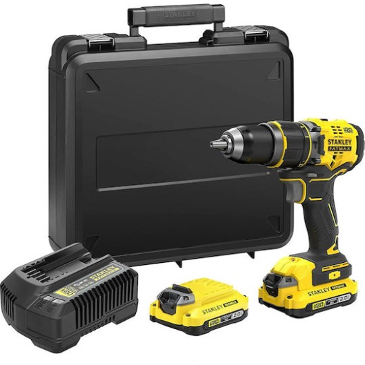 Stanley Fatmax Κρουστικό Δραπανοκατσάβιδο Μπαταρίας Brushless 18V 2x2Ah