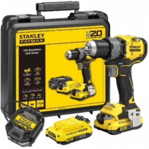 Stanley Κρουστικό Δραπανοκατσάβιδο Μπαταρίας Brushless 18V 2x2Ah