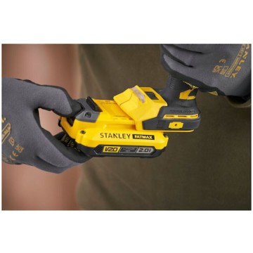 Stanley Brushless Μπουλονόκλειδο Μπαταρίας 18V 2x2Ah με Υποδοχή 1/4