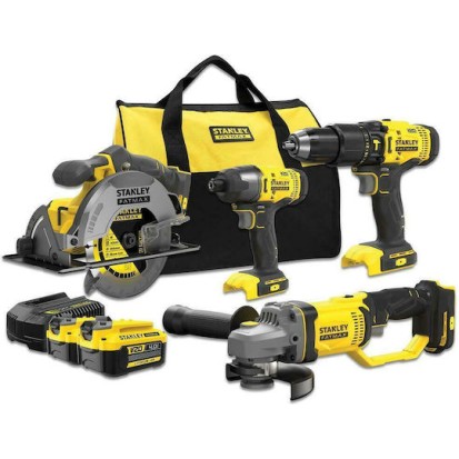 Stanley Fatmax Σετ Κρουστικό Δραπανοκατσάβιδο 18V με 2 Μπαταρίες 4Ah και Θήκη
