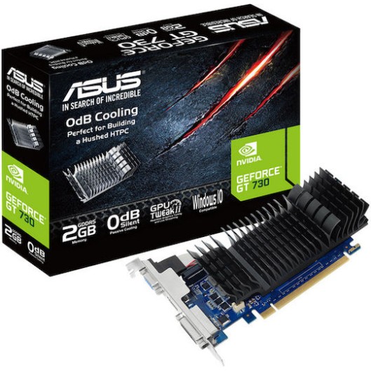 Asus GeForce GT 730 2GB GDDR5 Silent with Brackets Κάρτα Γραφικών
