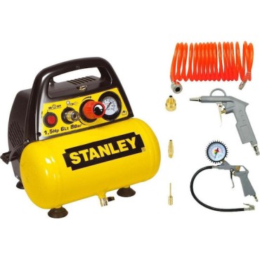 Stanley DN200/8/6 Kit Μονοφασικό Κομπρεσέρ Αέρος με Ισχύ 1.47hp και Αεροφυλάκιο 6lt