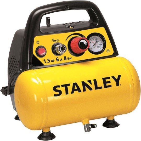 Stanley DN200/8/6 Kit Μονοφασικό Κομπρεσέρ Αέρος με Ισχύ 1.47hp και Αεροφυλάκιο 6lt