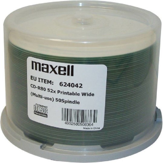 Maxell Εγγράψιμα CD-R 52x 700MB 50τμχ