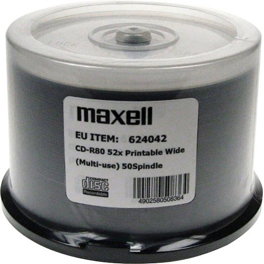 Maxell Εγγράψιμα CD-R 52x 700MB 50τμχ