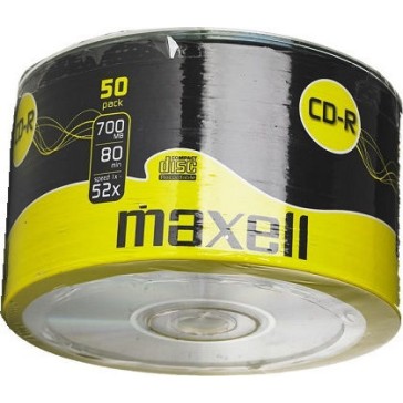 Maxell Εγγράψιμα CD-R 52x Printable 700MB Cake Box 50τμχ