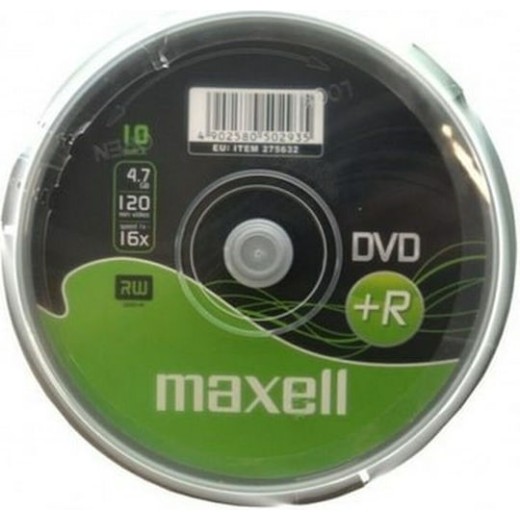 Maxell Εγγράψιμα DVD+R 16x 4.7GB Cake Box 10τμχ