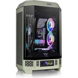 Thermaltake The Tower 300 Micro Tower Κουτί Υπολογιστή με Πλαϊνό Παράθυρο και RGB Φωτισμό Matcha Green