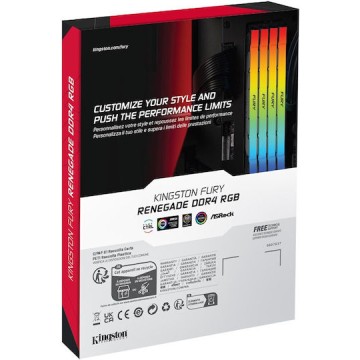 Kingston Fury Renegade Rgb DDR4 με Module 1x16GB και Ταχύτητα 3600 για Desktop