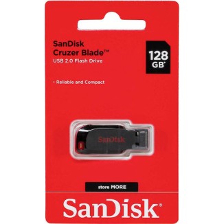 Sandisk Cruzer Blade 128GB USB 2.0 Stick Μαύρο
