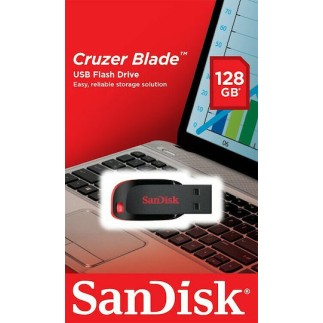 Sandisk Cruzer Blade 128GB USB 2.0 Stick Μαύρο