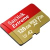 Sandisk Extreme microSDXC 128GB U3 V30 A2 UHS-I 190MB/s με αντάπτορα