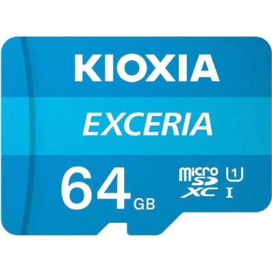 Kioxia EXCERIA microSDXC 64GB U1 UHS-I 100MB/s με αντάπτορα