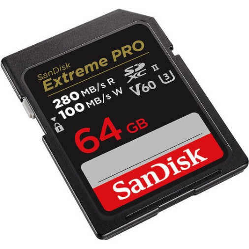 Sandisk Extreme Pro SDXC 64GB U3 V60 UHS-II 280MB/s