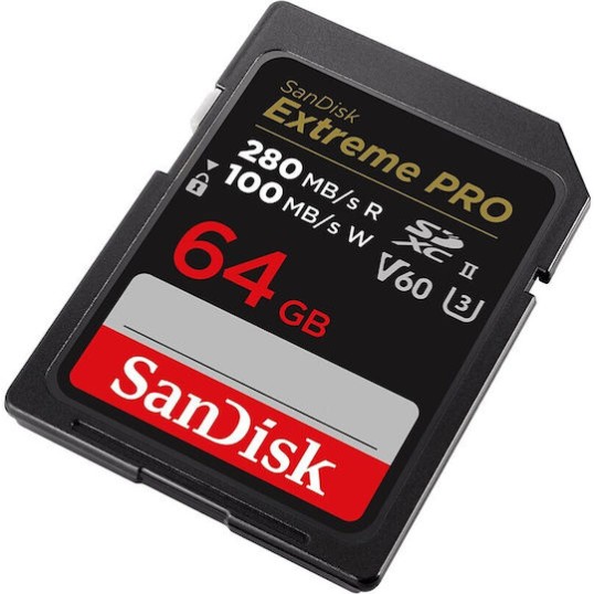 Sandisk Extreme Pro SDXC 64GB U3 V60 UHS-II 280MB/s
