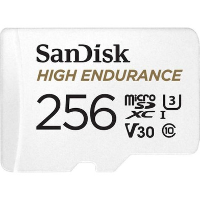 Sandisk High Endurance microSDXC 256GB U3 V30 UHS-I με αντάπτορα