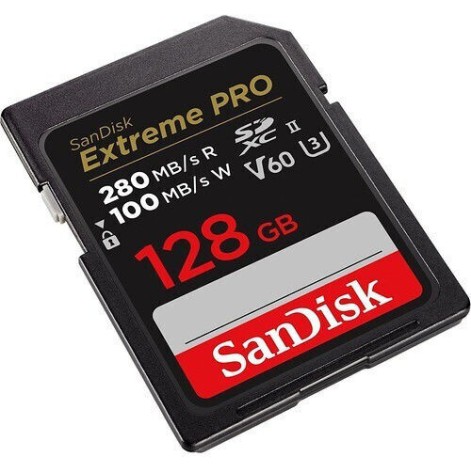 Sandisk Extreme PRO SDXC 128GB U3 V60 UHS-II με αντάπτορα
