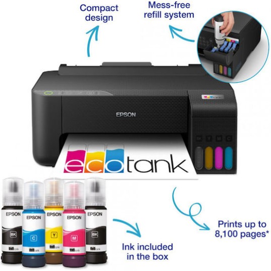 Epson Ecotank L1270 Έγχρωμoς Εκτυπωτής Inkjet με WiFi και Mobile Print