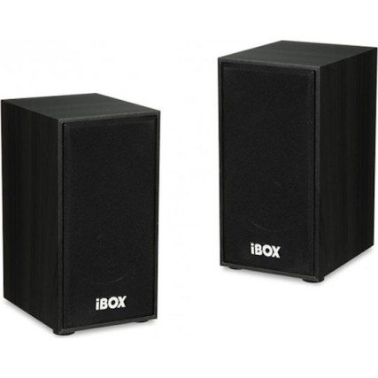 iBox IGLSP1 Ηχεία Υπολογιστή 2.0 με Ισχύ 10W σε Καφέ Χρώμα