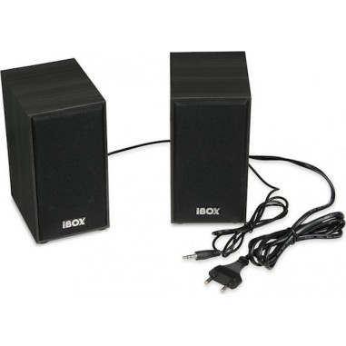 iBox IGLSP1 Ηχεία Υπολογιστή 2.0 με Ισχύ 10W σε Καφέ Χρώμα