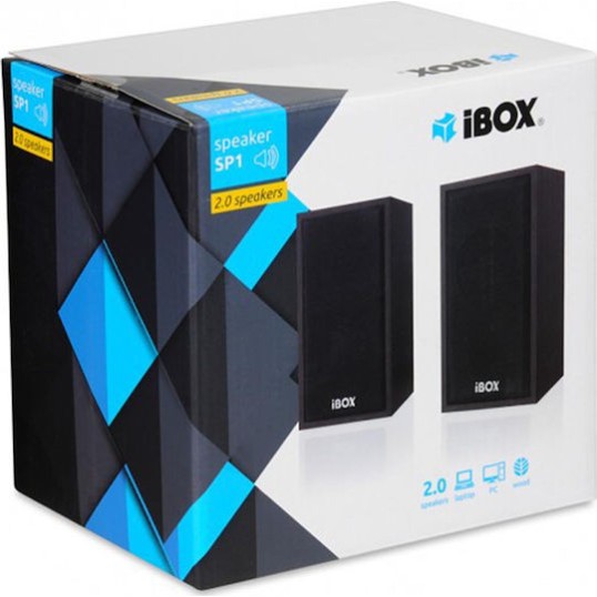 iBox IGLSP1 Ηχεία Υπολογιστή 2.0 με Ισχύ 10W σε Καφέ Χρώμα